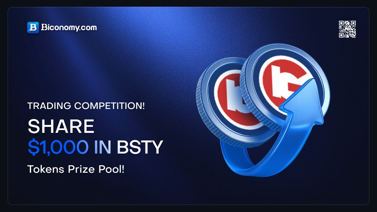BiconomyCom's tweet photo. 🚀 #GlobalBoost Trading Competition, Share $1,000 in $BSTY! 🚀
Dear https://t.co/egaqT81Snr users,
To give back to our global community, we are excited to announce the @GlobalBoost Trading Competition with a total prize pool of up to $1,000 #BSTY!💎
📅Activity time: 10/22/2025 00:00 – 11/01/2025 00:00 (UTC)
💎 Trade to share $1,000 in $BSTY 🔥
1st Place $300 BSTY
2nd Place $200 BSTY
3rd Place $100 BSTY
4th-20th Place Share $200 BSTY proportionally
Participation Reward Share $200 BSTY proportionally
Full details👉 https://t.co/VObMDikjov
#BiconomyCom #BIT #Crypto #Blockchain #Trading #cryptomarket #cryptocurrency #cryptonews #cryptocurrencynews #cryptocurrencies #web3 #cryptotrading
