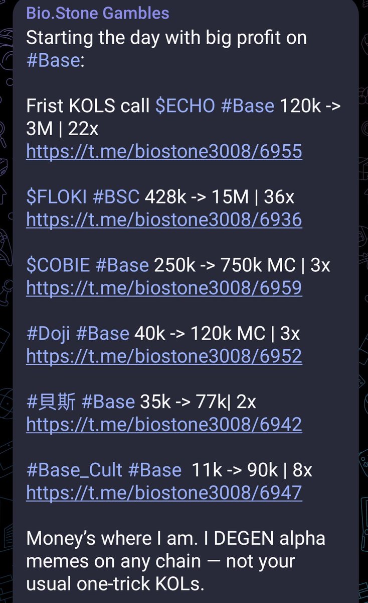 NftSearch4's tweet photo. This guy wrote about this token back on October 6th. I think it's a new runner. 
The BASE meta starts today, and you should join it! 
Here are his  CRAZY profits for today.

Join here: https://t.co/gkVxSyJcb0 https://t.co/Uk4pbf8ApF