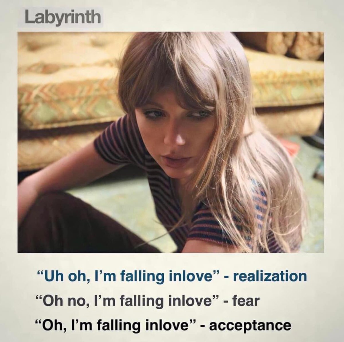 three years ago, taylor swift invented the 3 stages of falling in love