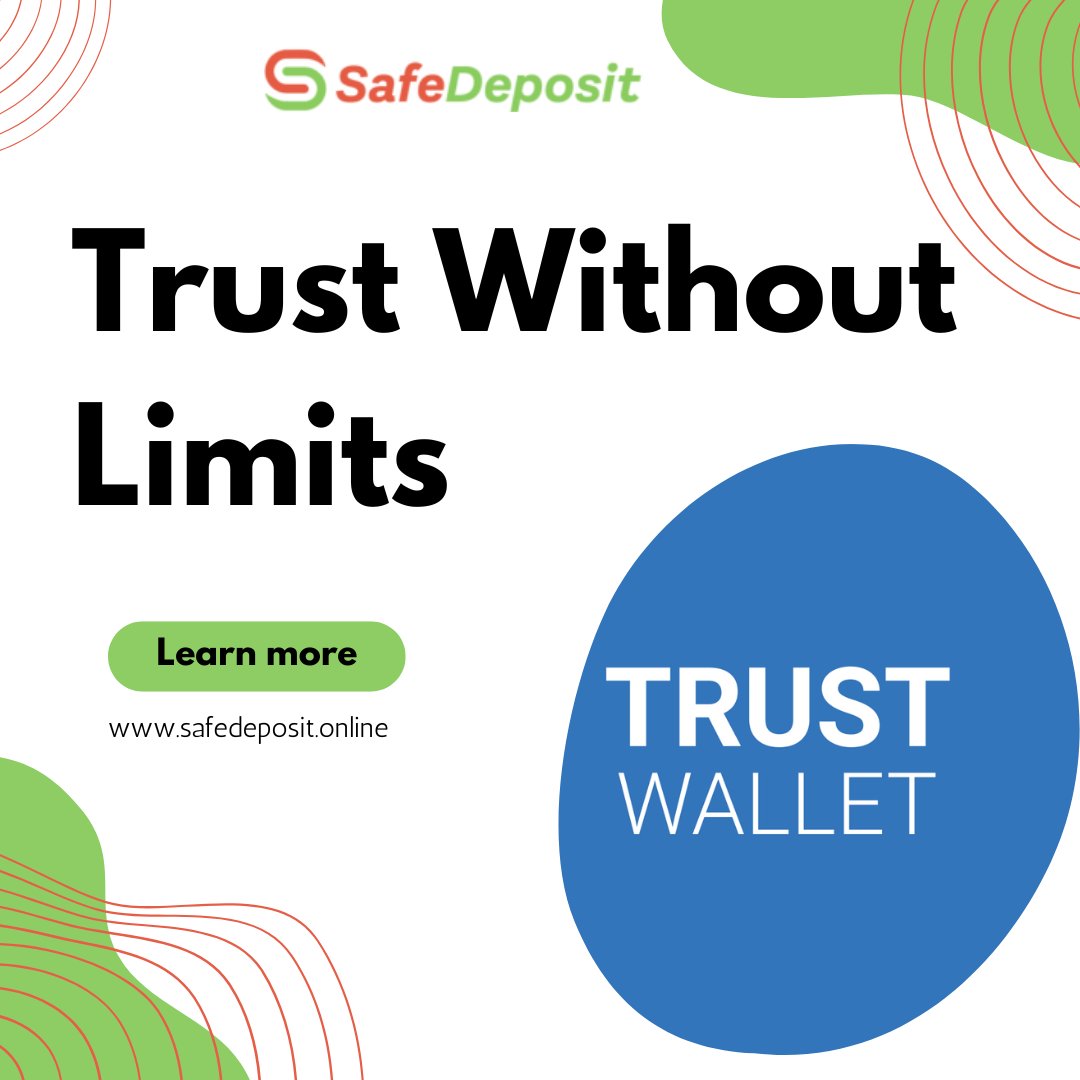 SafeDepositapp's tweet photo. 🔒 Trust Without Limits
With SafeDeposit, you can store, send, and receive funds securely using your Trust Wallet — because your trust should know no boundaries.
💼 Safe. Reliable. Unlimited.
🌐 Visit https://t.co/n0l4qiWo7b
#SafeDeposit #TrustWallet #SecurePayments #Crypto https://t.co/aBjEA6ZEFW