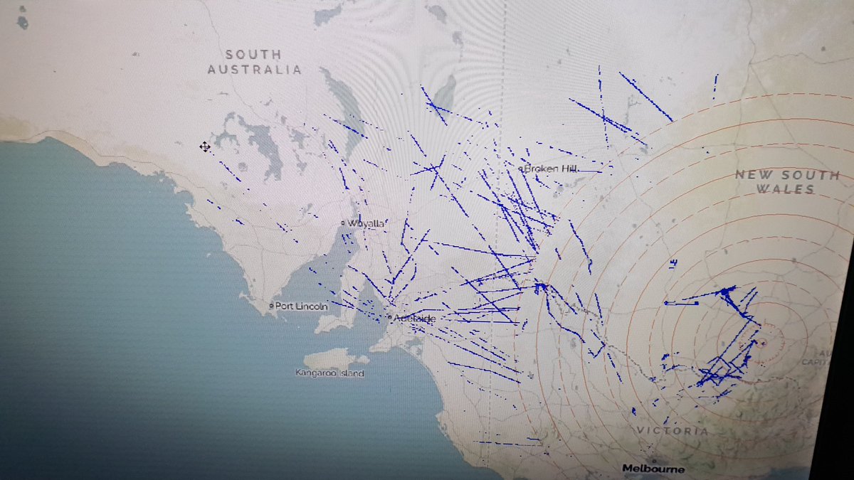 ADSB out to 1217 km this morning 
#vk2krr #vhfdx
