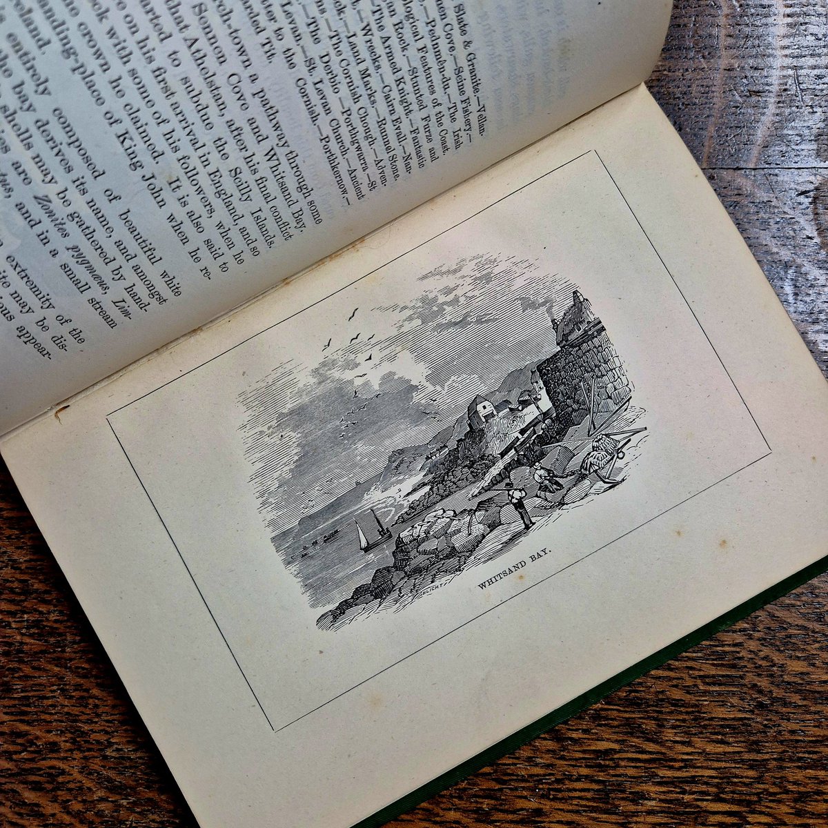 The_PBS's tweet photo. I am enjoying flicking through this travel guide to Cornwall from 1876. "A Week at the Land's End" by J T Blight, complete with fold out map and engraved illustrations. https://t.co/cNLXln5qn1