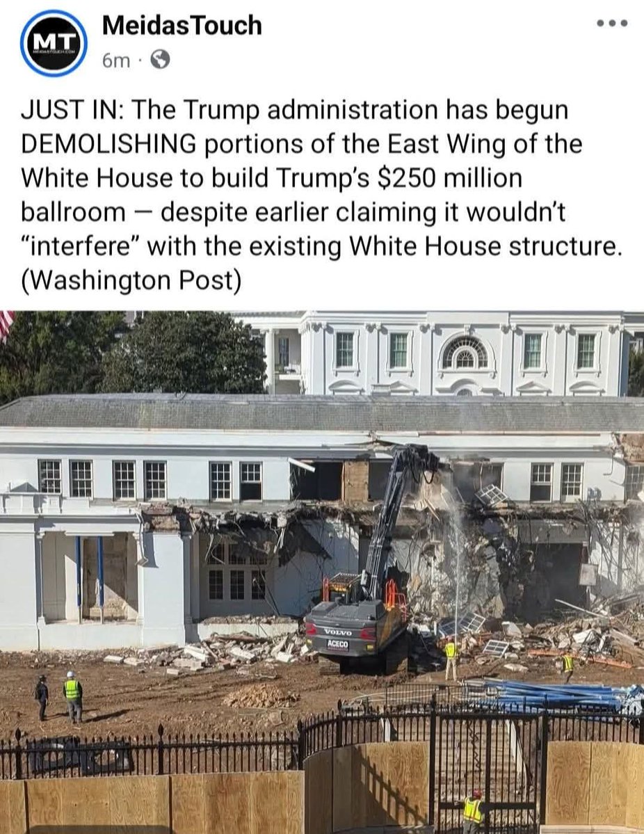 fred_guttenberg's tweet image. I have been to the White House. Truly the most special place that I have been. The Current Occupant of the White House is now destroying it so that he can build a ballroom that nobody wanted. He is destroying the people's house. For those who voted for him, is this what you…