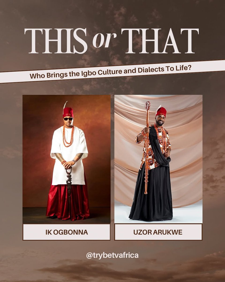 TRYBEStv's tweet image. Which of these Nollywood stars brings Igbo culture and dialect to life on screen? 🎬🔥 From language to lifestyle — who nails that authentic vibe the most? 👇🏾
#Nollywood #IgboCulture #AuthenticVibes #NaijaCinema #CulturalPride