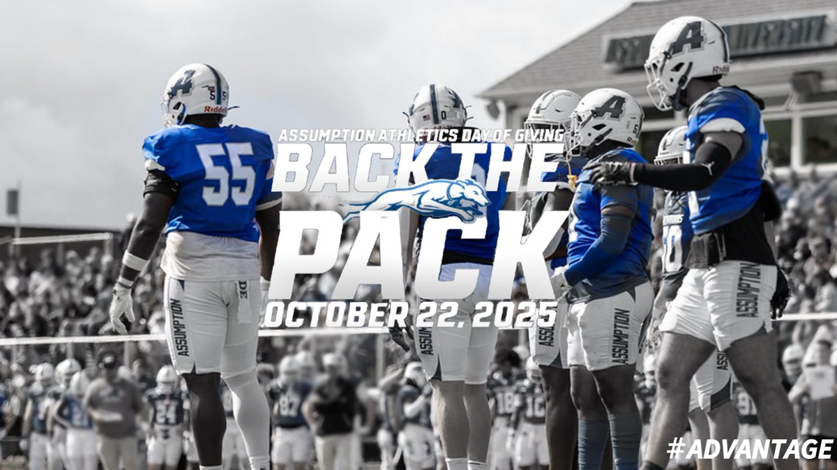 AssumptionFB's tweet image. #𝙃𝙊𝙐𝙉𝘿𝙉𝘼𝙏𝙄𝙊𝙉- Every gift makes a difference! Your support helps our athletes achieve their goals. Help us reach our program goal of 100 participants by giving today!

▶️assumption.edu/backthepack

#𝘼𝘿𝙑𝘼𝙉𝙏𝘼𝙂𝙀