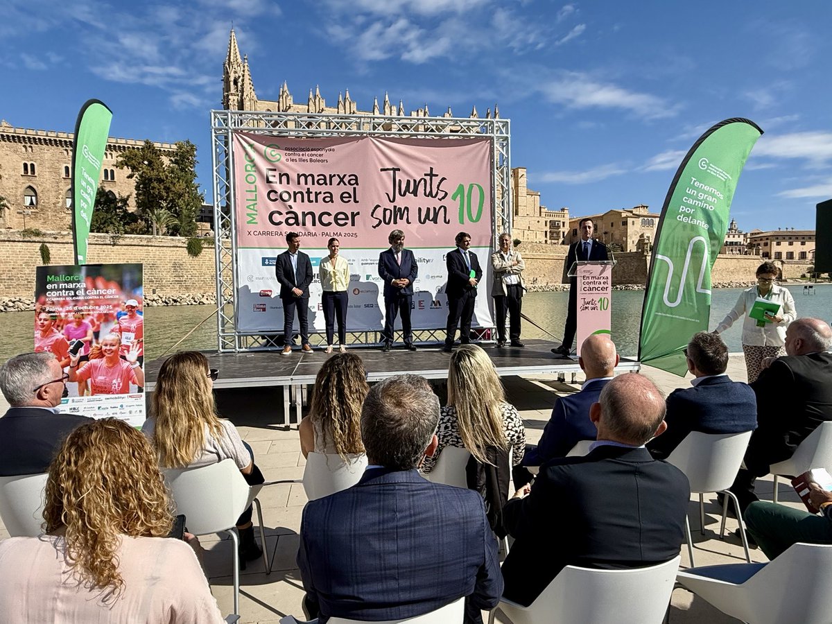 AsimaPoligonos's tweet photo. Un año más #ASIMA se une a la lucha contra el cáncer apoyando la carrera solidaria ‘En marcha contra el cáncer’. 🩷
Una cita solidaria imprescindible del calendario deportivo anual de Baleares que este año cumple su 🔟 aniversario.
¡Nos vemos el 🗓️26 de octubre!
🏃♂️🏃♀️🎗️ https://t.co/8V9OCYuOq0