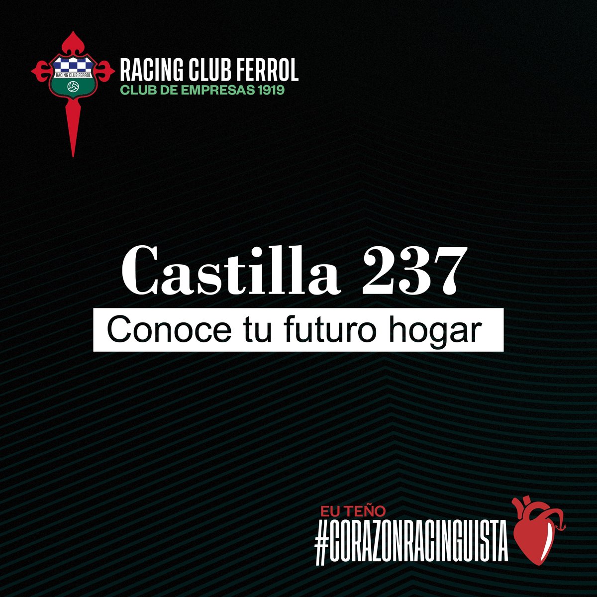 Grazas, Castilla 237, por confiar neste proxecto que latexa con forza 💚

Benvidos á #FamiliaRacinguista. Cada apoio coma o voso fainos medrar día a día.

🔗 castilla237.es

#CorazónRacinguista #RCF1919
