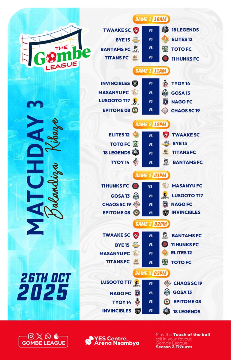 Gombenians's tweet photo. It’s Match Day Week 🤗🤗🤗🤗🤗🤗@tyoy2014 @ChaosSc19 @Lusooto17 @sclubtwaake22 @GElites2012 @Gombe_23 @invincbles24 @minds_cari81547 @yesarenasports @nago_fc https://t.co/KDu3Qmjhy0
