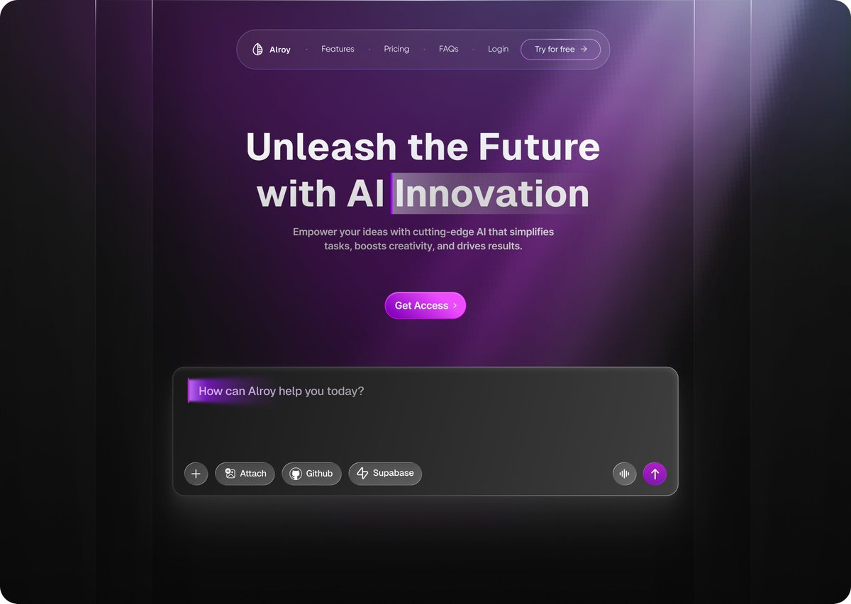 PureInterface's tweet image. Thoughts on this dark theme landing page,

would you use it?