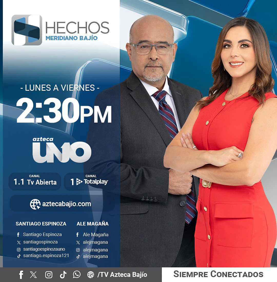 📺 Hechos Meridiano Bajío
2:30 pm por <a href="/aztecaBajio/">TV Azteca Bajío</a> 
1.1 de tv abierta o 1 de Totalplay