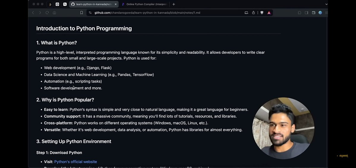 PavankumarSirur's tweet image. #day1 I am 1st year in energy engineering learning python in
#engineeringinkannada
#pythonlearningjourney #pythonclass