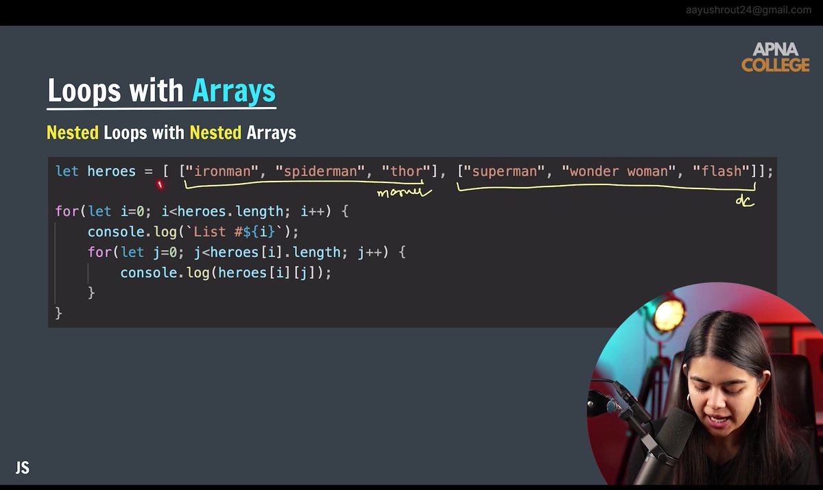 aayuu_24's tweet image. 🚀 #Day61 (100days of code)
Learned loops with arrays, nested arrays, and the for...of loop 🔁💻
Learning to loop smarter, not harder! ⚡
#100DaysOfCode #JavaScript #WebDevelopment #CodingJourney