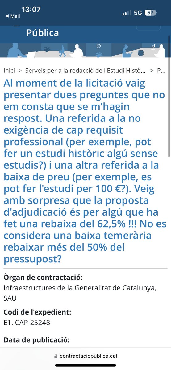 El que va escriure un amic davant la paradoxa (eufemisme) d'un concurs de l'administració sense cap ni peus. Cada cop més les administracions ignoren (altre eufemisme) el valor curricular. No cal titulació, no cal experiència...Només tirar a la baixa, clar que si