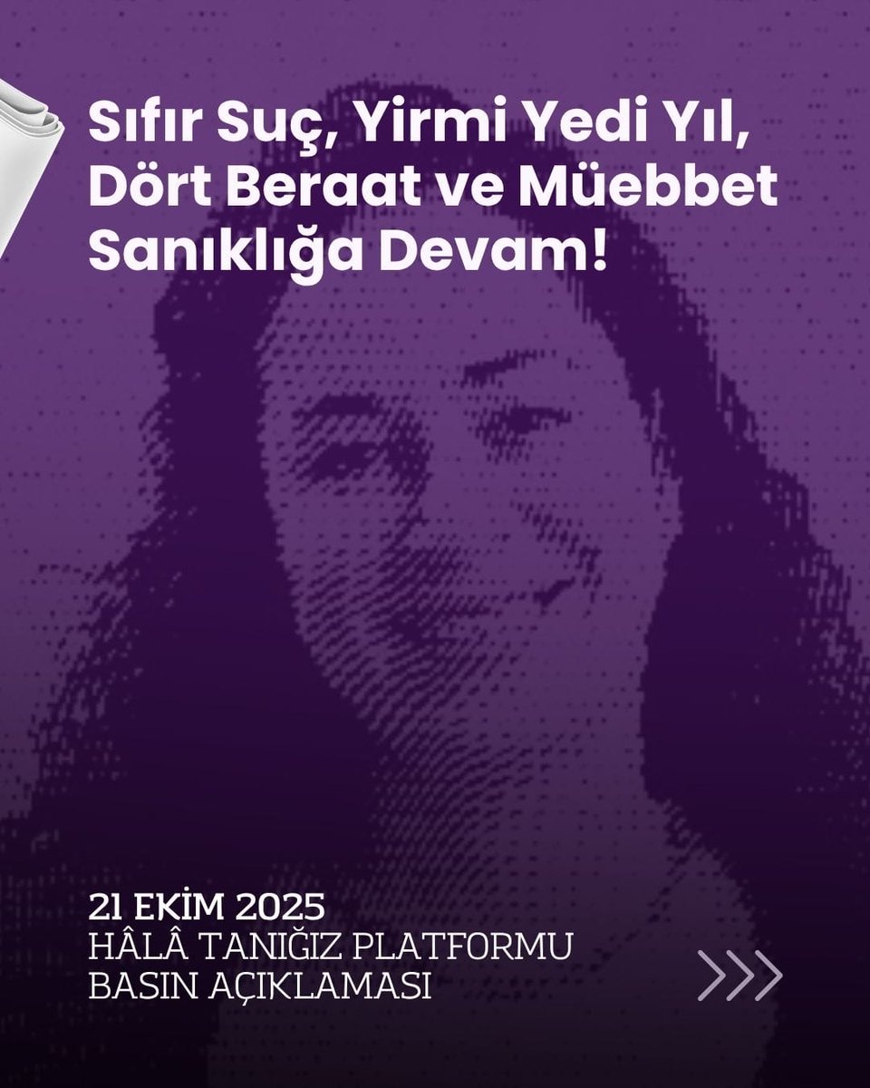 Sıfır Suç, Yirmi Yedi Yıl, Dört Beraat ve Müebbet Sanıklığa Devam!

pinarselek.com/public/page_it…