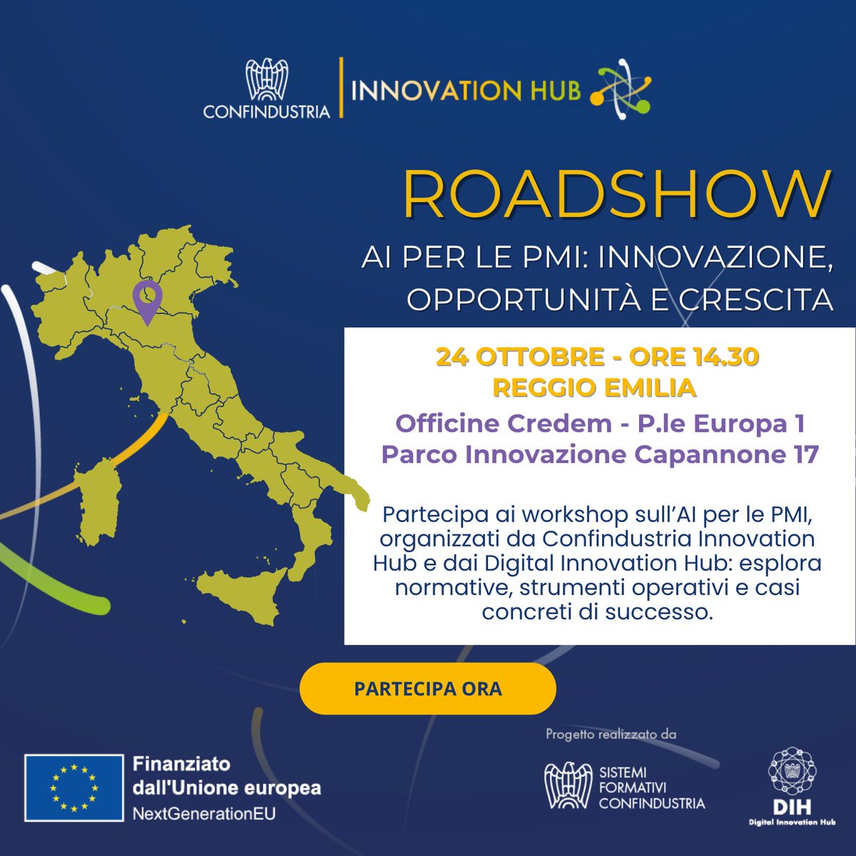 Che cosa è il “Data Readiness Towards AI”? 

Lo scopriremo nel Roadshow promosso da Confindustria Innovation Hub per aiutare le #Pmi ad applicare concretamente l'IA in azienda.  

Prima tappa il 24 ottobre a Reggio Emilia. 
Info e iscrizioni ⬇️

limprenditore.com/ia-al-via-il-t…