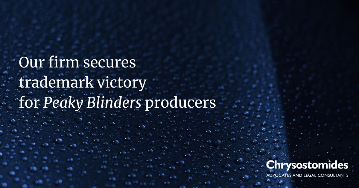 Our firm secured a successful trade mark opposition on behalf of our client <a href="/MandabachTV/">Caryn Mandabach Productions</a> producer of <a href="/ThePeakyBlinder/">Peaky Blinders</a> starring Oscar-winner Cillian Murphy. The #Cyprus Registrar confirmed the mark "BY ORDER OF THE COFFEE BLINDERS” took unfair advantage of our client’s famous IP!