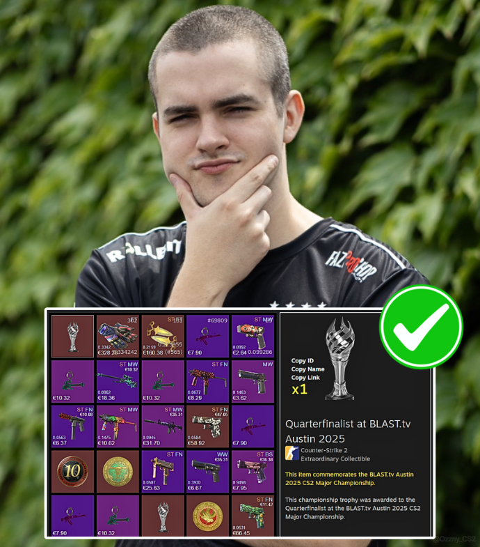 Ozzny_CS2's tweet image. s1mple DID NOT get the In-game Austin Major trophy ⛔️‼️
> broky got it despite being on the bench at the time ✅