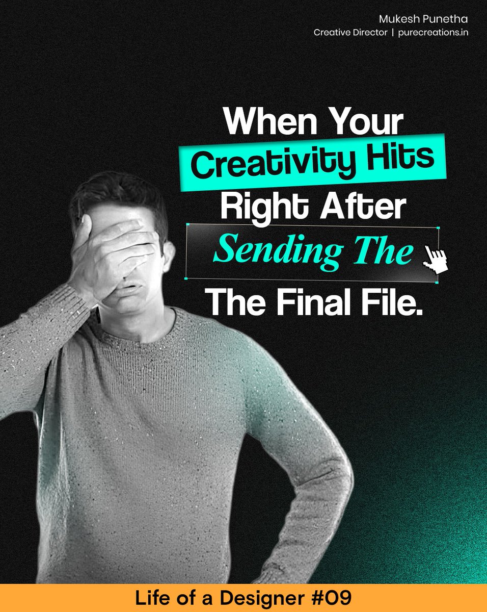 brandingmukesh's tweet image. Inspiration always shows up fashionably late 🤦♂️
 #DesignerProblems #BrandingByMukesh #CreativeJourney #DesignHumor #LastMinuteIdeas #DesignerLife