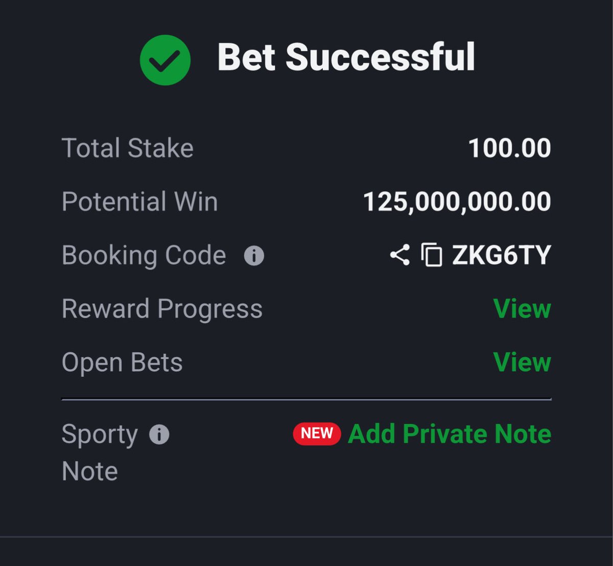 Over full time play just #100 to win 125m 🍀🍀 na today ohh