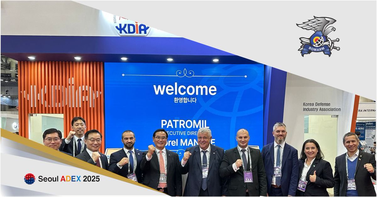 OvidiuMuca's tweet photo. The management of CN ROMARM SA held high-level discussions with prestigious companies such as Hanwha Aerospace, LIG Nex1, Northrop Grumman and the Korea Defense Industry Association (KDIA).
#ADEX2025 #RomArm #Patromil https://t.co/qY2F9epLr4
