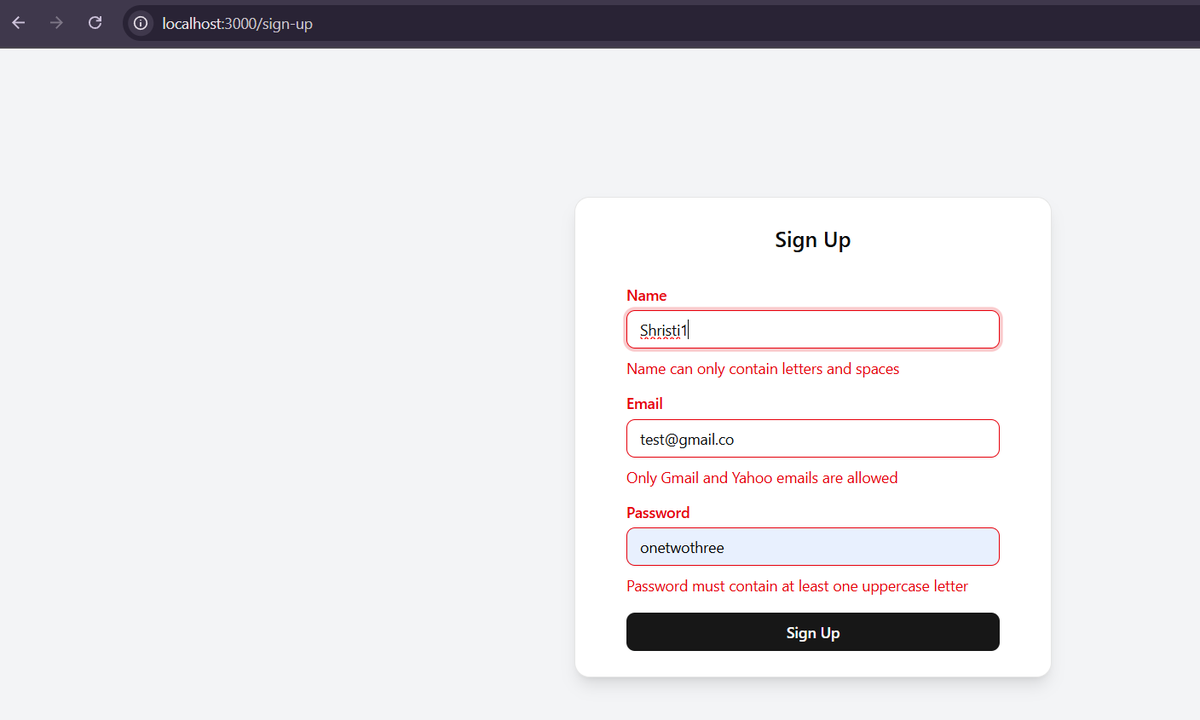 sristy_09's tweet photo. #LUD23
I learned about form validation in NextJs using Zod and shadcn UI today!
#LearningUtsav #FestiveOfLearning https://t.co/hNakDPln6Y