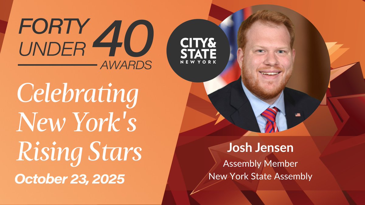 Thank you to <a href="/CityAndStateNY/">City & State NY</a> for including me in this years' 40 Under 40 list of Rising Stars in New York State! My public service has, and continues to be, inspired by my family's volunteer fire service because when people need help, they need help.