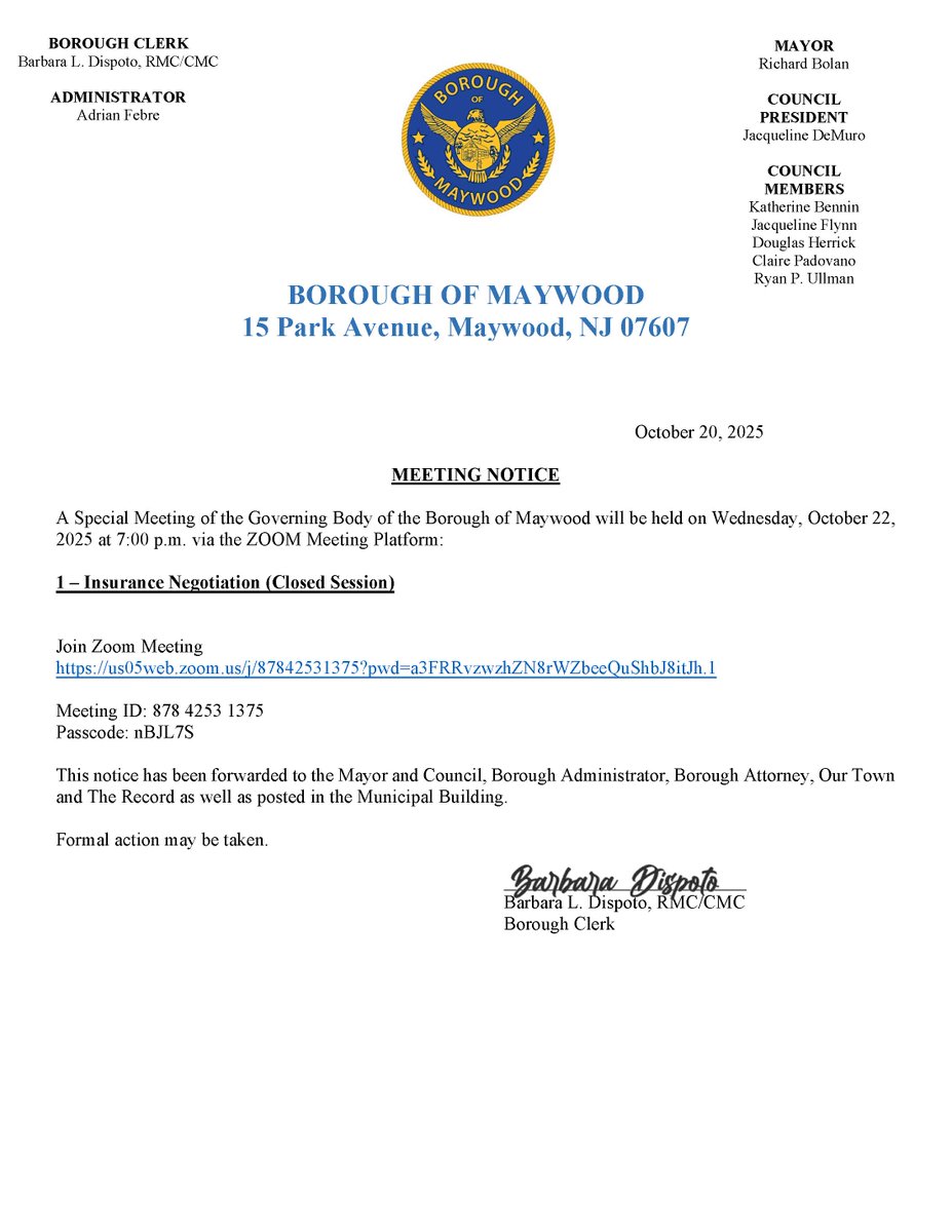 Borough of Maywood (@maywoodgov) on Twitter photo 
