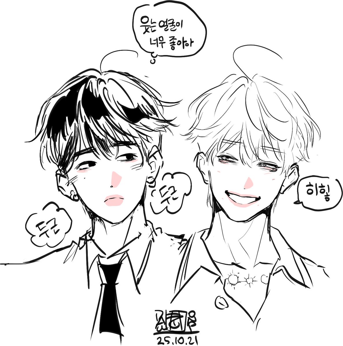 Zzangface's tweet photo. 소년미 넘치는 늘빈 간만 낙서
한뷔니는 웃는 모습이 넘 이쁨 나까지 기분 조아짐 https://t.co/uiYtvCmABS