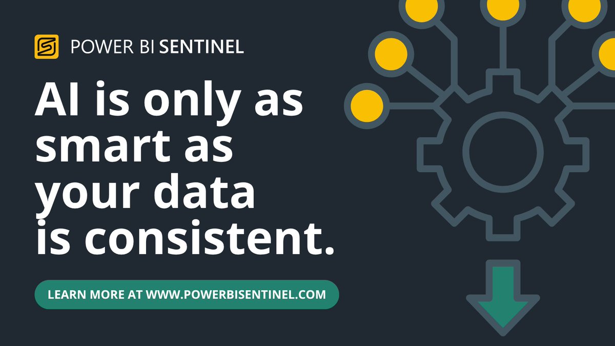 AI can’t fix broken data.

Power BI Sentinel helps you get AI-ready by building clarity, governance, and trust across your BI estate.

🤖powerbisentinel.com 
#PowerBI #AI #ArtificalIntelligence #DataGovernance