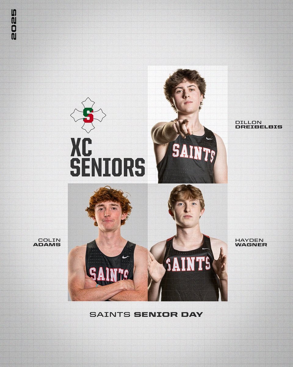 IT’S SENIOR DAY!

Join us at 5:00 PM today on Draper track as we honor our 3 senior cross country runners and one senior manager. The Saints are preparing for their big league championship meet this Saturday!

Congrats seniors!
#onesaint
#seniorday