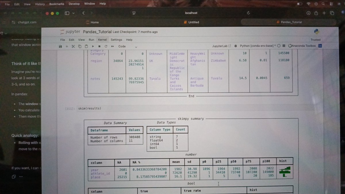 RudraVeenaSayz's tweet image. Finally wrapped up Pandas 🤧
Gotta practice both Numpy and Pandas and do some projects before going all in ML and AI