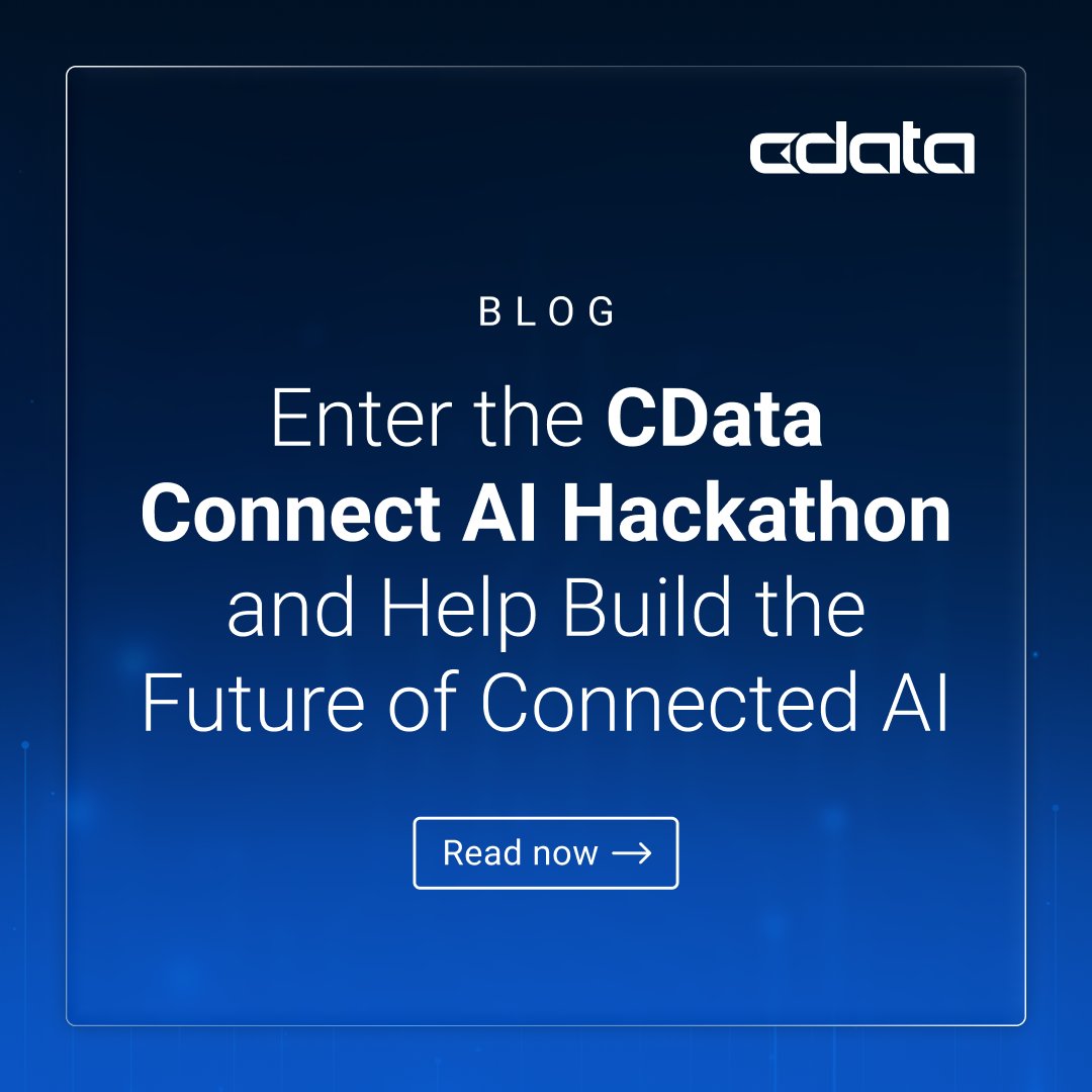 jabsplethora's tweet image. Want to build the next great AI assistant? 🧠 Join the @CDataSoftware Connect AI Hackathon & show us what you can create with live enterprise data: bit.ly/4mFoICZ 💥 Win prizes. Build the future.
#ConnectAI #CData #Hackathon #AItools