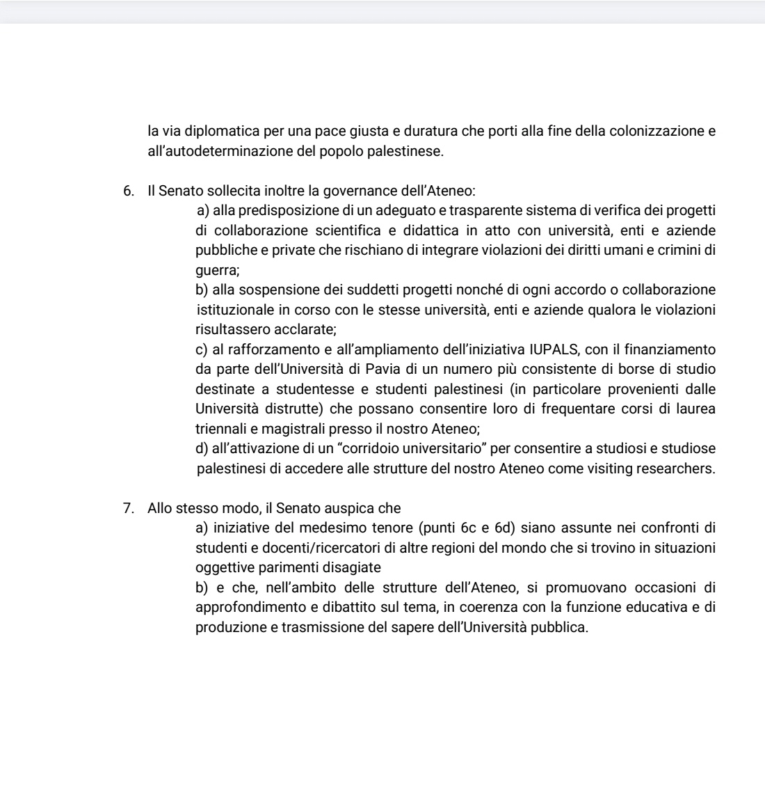 Grazie alla mobilitazione degli studenti e dei cittadini, l'Università di Pavia prende finalmente posizione forte sul #genocidio in atto in #Palestina. Diversi passaggi non scontati, prestare bene attenzione alle parole usate. <a href="/unipv/">Università di Pavia</a>