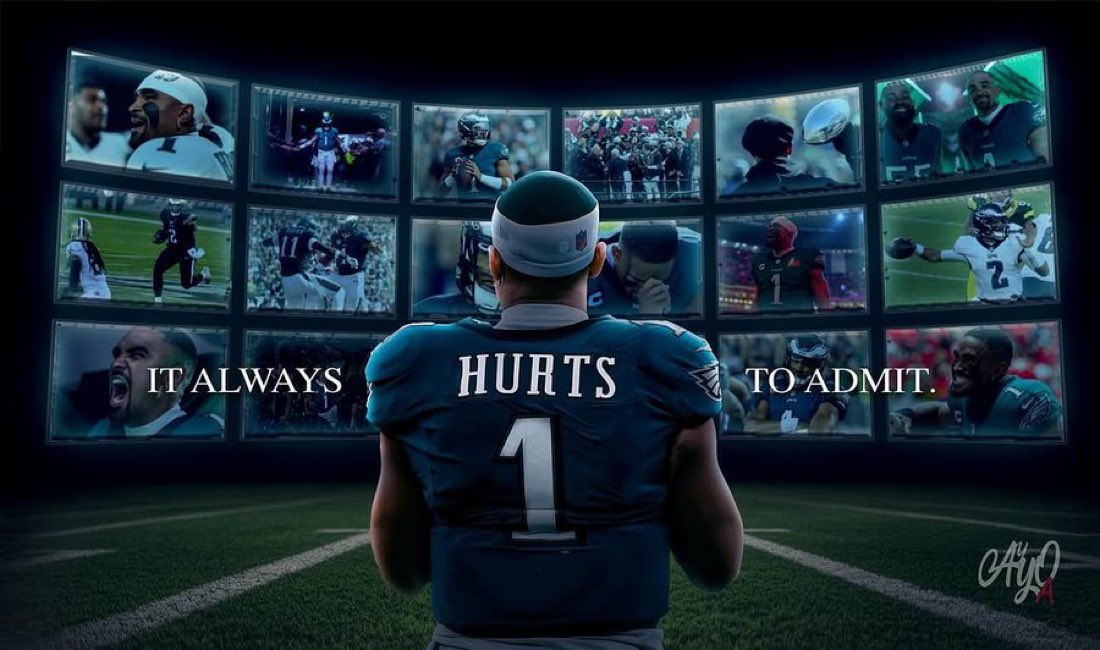 tomstakes's tweet image. This Jalen Hurts pic is crazy 🔥📺