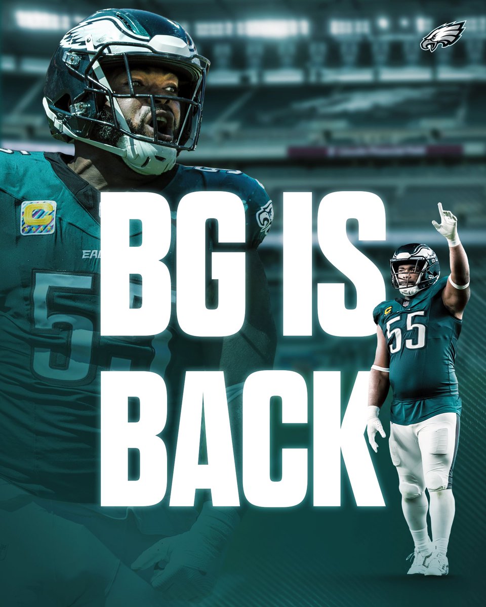 OUT OF RETIREMENT HE COMES! We've agreed to terms with DE Brandon Graham. Bring on Season 16 👏 
