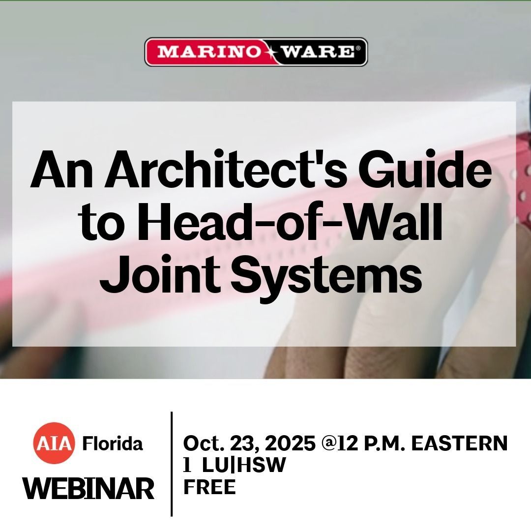 Join us Thursday for a free webinar, An Architect's Guide to Head-of-Wall Joint Systems. 

Oct. 23, 2025 at 12 p.m. Eastern

Register here buff.ly/5dFFbmx