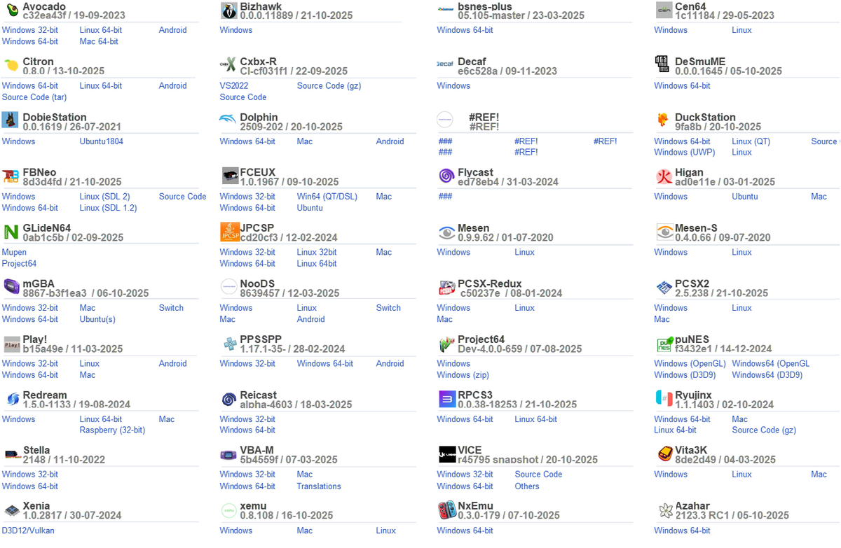 New Daily Development-Builds compiled!🕹🎮
Available at 👉EmuNations.com👈
#emulator #emulation #emulators #gaming #retrogame #retrogames #retrogaming #arcade #psp #ps1 #ps2 #ps3 #dreamcast #nes #snes #n64 #wii #xbox #xbox360 #gba #nintendods #xemu #3ds #ps4 #switch