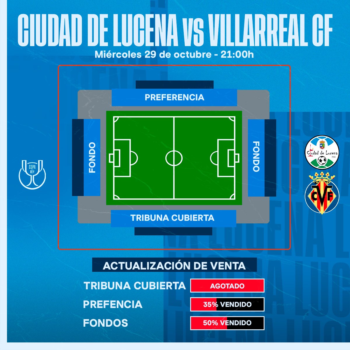 🏆 𝘾𝙊𝙋𝘼 𝙙𝙚𝙡 𝙍𝙀𝙔 | Localidades de tribuna cubierta... ¡𝗔𝗚𝗢𝗧𝗔𝗗𝗔𝗦ⵑ