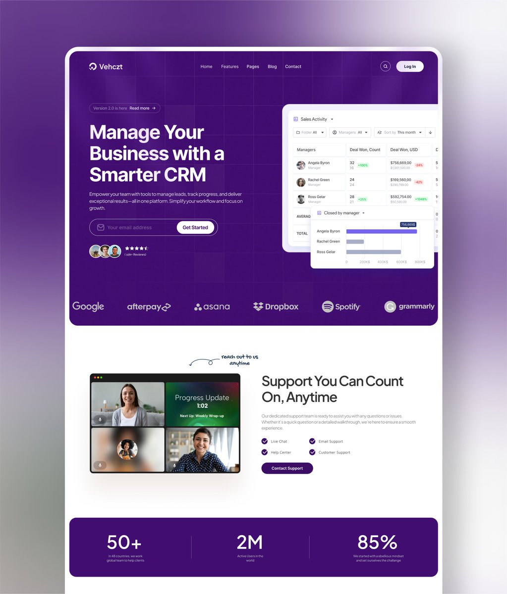 rajawebexpert's tweet image. Designed the Hero Section of a CRM Website 📊

How is it?