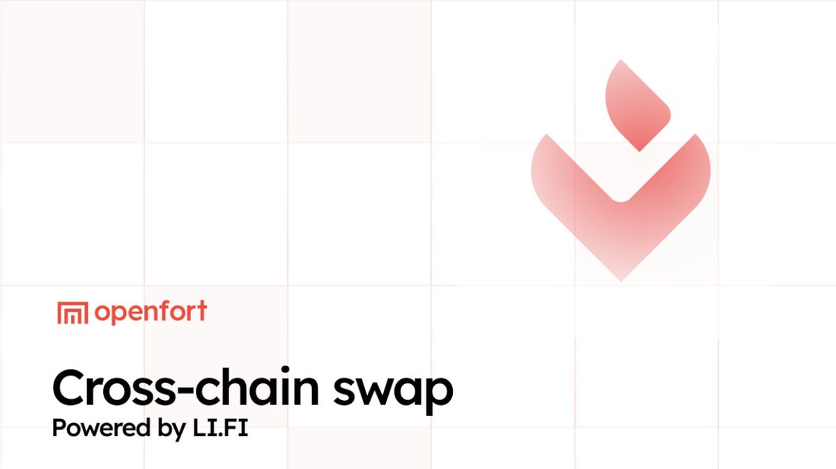 ⚡️ Cross-chain swaps, now in Openfort.

Openfort × <a href="/lifiprotocol/">LI.FI</a> = in-app swaps/bridging with smart routing.

Embeddable UI via our new recipe all without a backend. Presets (tokens/chains).