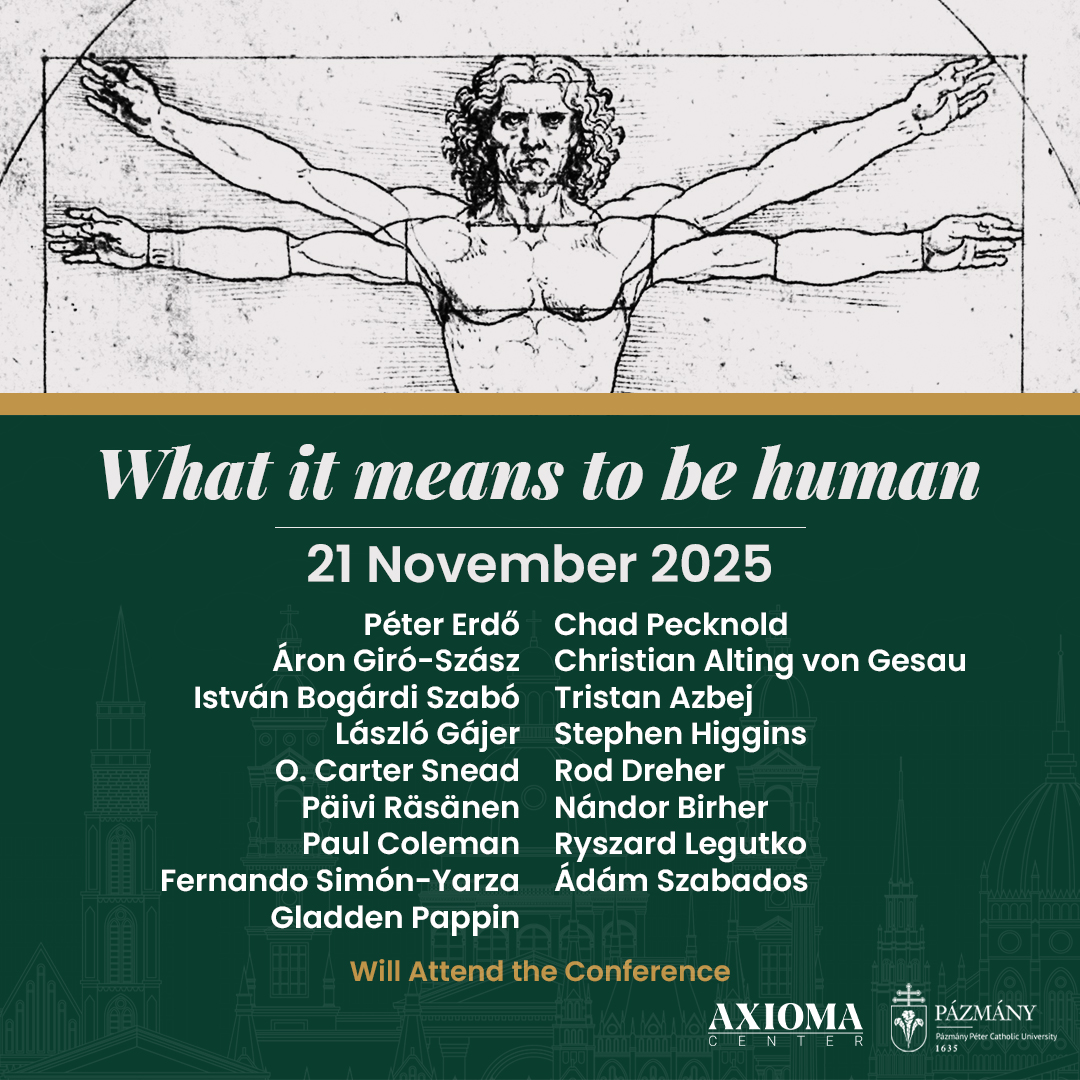 📢Exploring What it means to be human 📷 November 21 | in collaboration with Pázmány Péter Catholic University