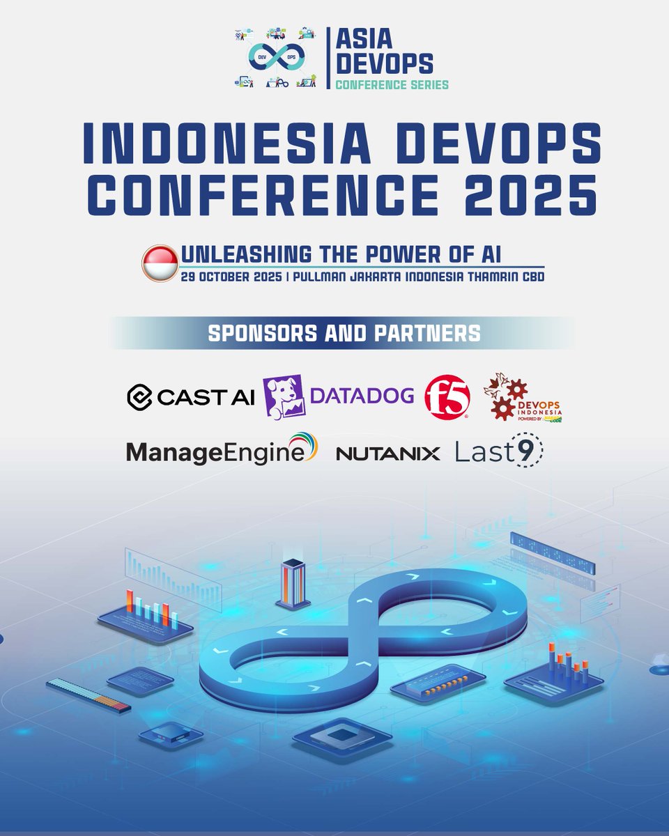 iddevops's tweet image. DevOps Indonesia is proud to be part of the Indonesia DevOps Conference 2025 in Jakarta! 🔥
Save the date: 29th October 2025
This exclusive forum is open to DevOps practitioners!
🎟️ Limited seats available — apply to join now: bit.ly/4ooNpoR