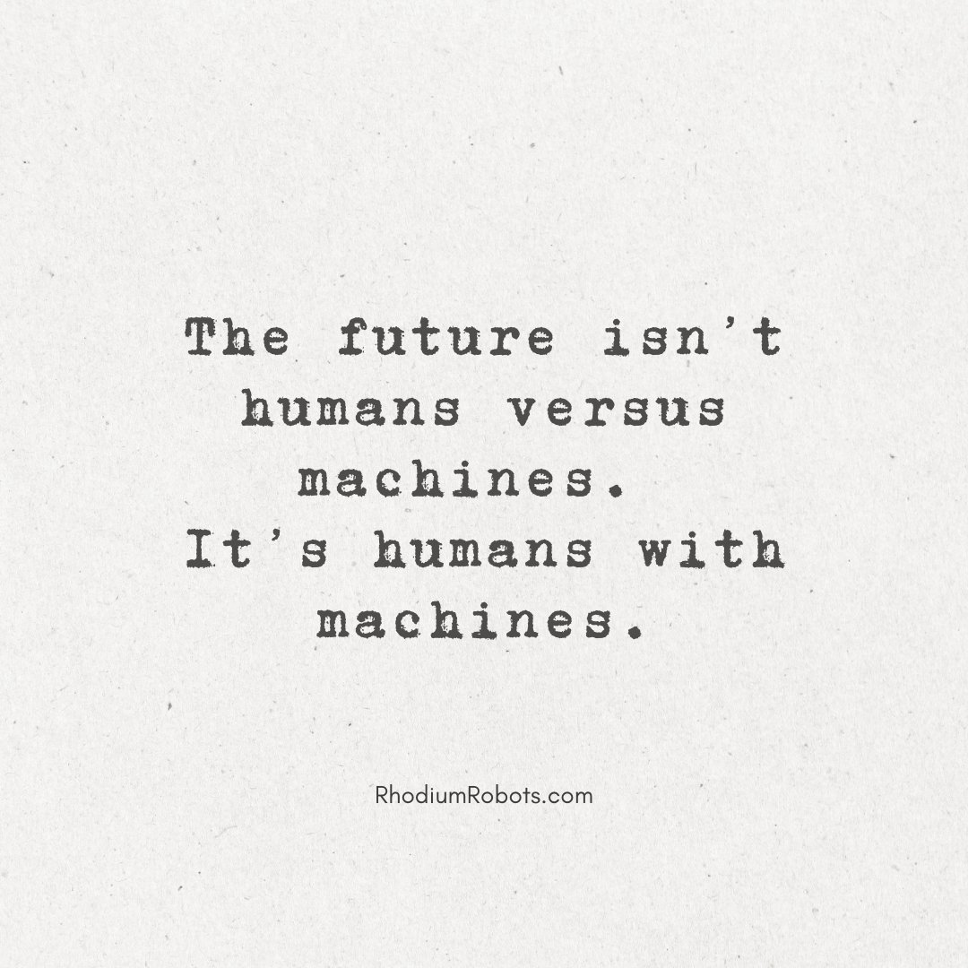RhodiumRobots's tweet image. The real future of robotics isn’t about replacing people.
It’s about working together—humans with machines.
#FutureOfWork #RhodiumRobots #HumanAndMachine #TechWithPurpose
