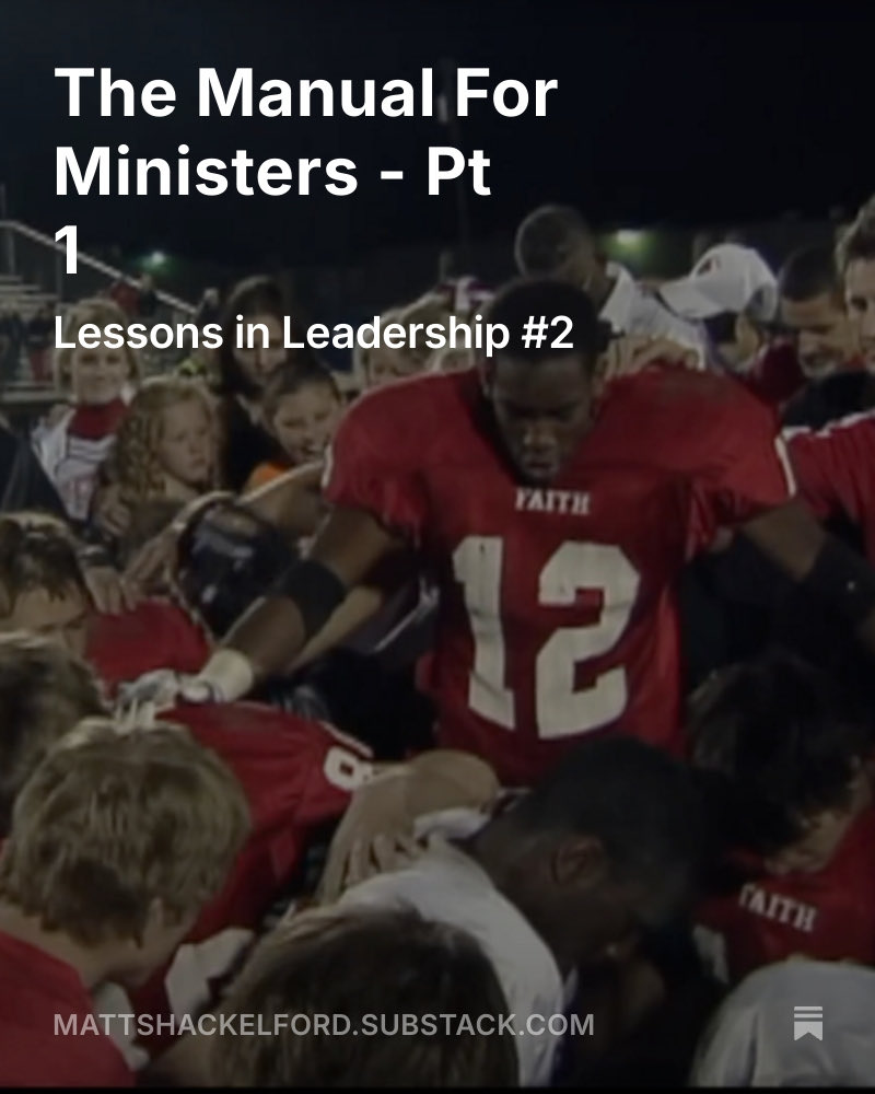 🚨New Article Dropping this Morning🚨 - Big Day this Sunday as we ordain two young men to Pastoral Ministry. Here's the update. Read. Be encouraged. Be filled with Hope. --- 👇👇👇

The Manual For Ministers - Pt 1 open.substack.com/pub/mattshacke…