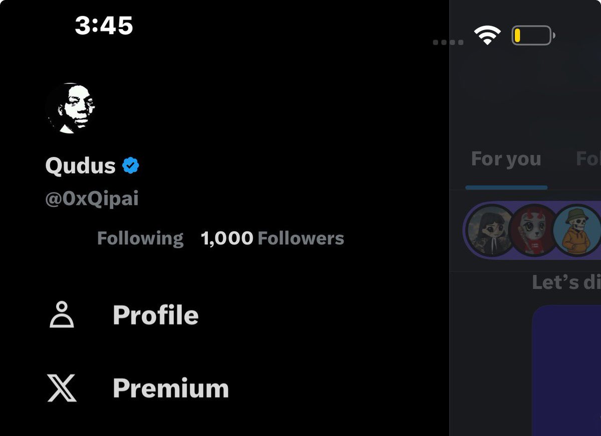 Opened my X account in 2018, but it wasn’t until yesterday that I finally hit 1,000 followers.

Never really took the whole “influence” thing seriously, but I will now. 
Hoping to cross 2k before the year ends.

Everything’s changing just because I chose to yap <a href="/KonaDeFi/">Kona</a> on