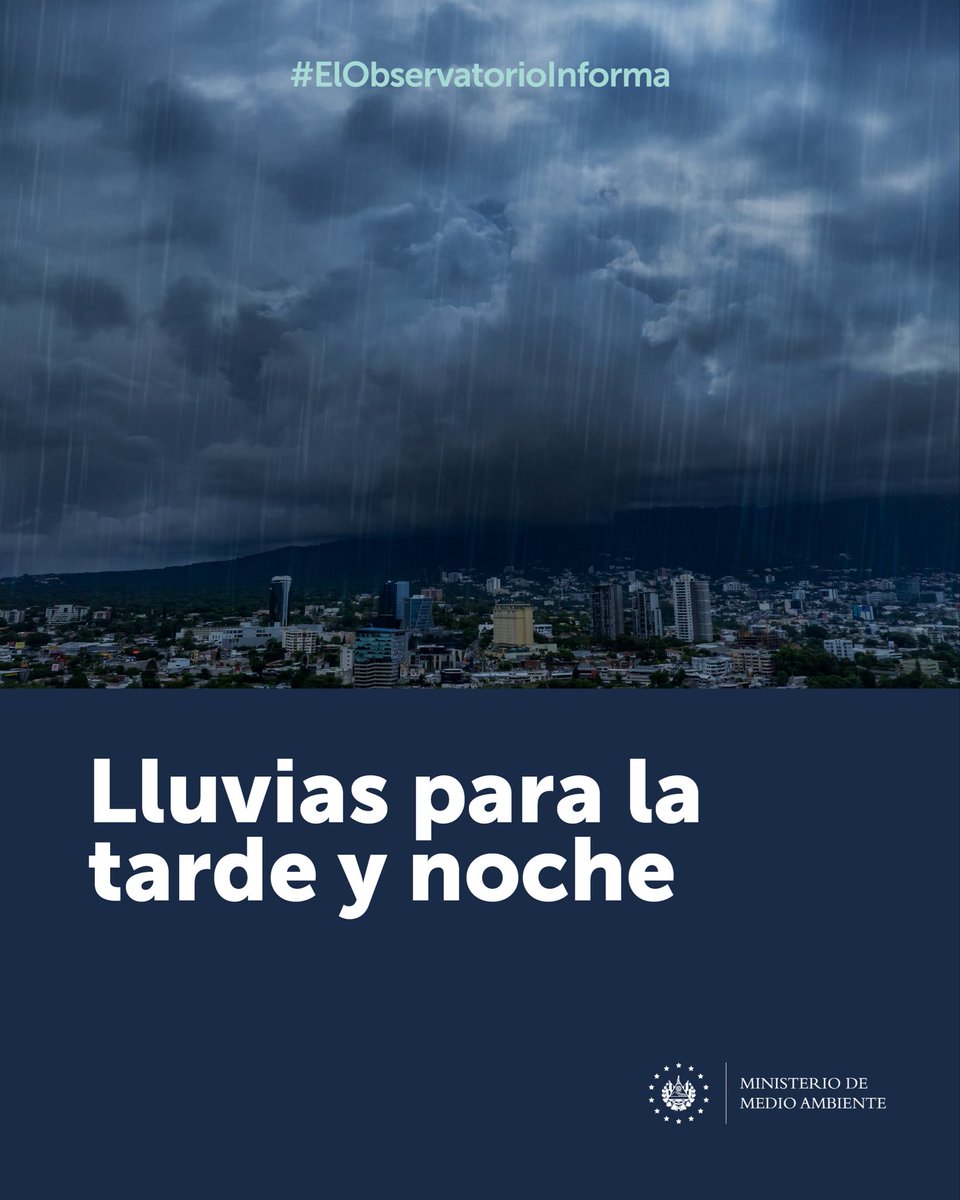 📌 #ElObservatorioInforma | Este martes, el paso de una Onda Tropical, junto a otros sistemas, estará generando lluvias desde el mediodía. 🌧️⛈️

🌤️ En la mañana, el cielo estará poco nublado, con posibles lluvias a partir de mediodía en las cercanías de las cordilleras