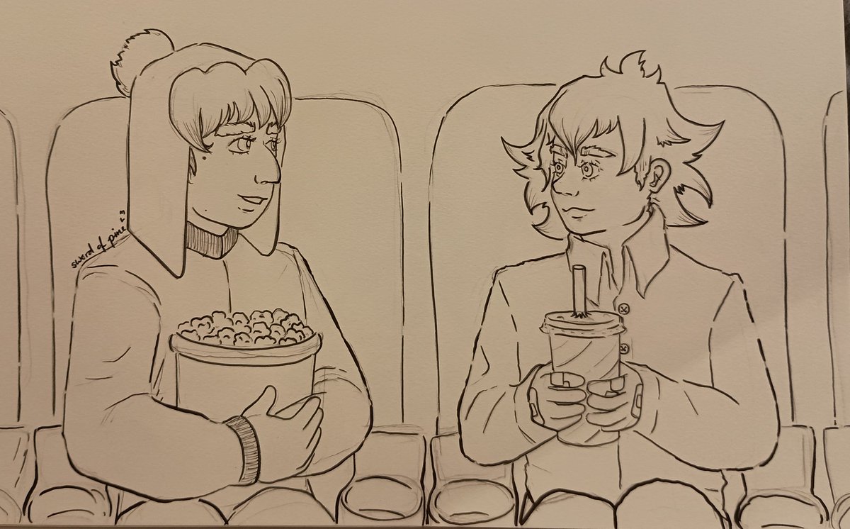 Day 1: First Date 🍿💙🎟️💛🎟️

I wonder what movie they'd go watch as a first date? (They're making small talk before it starts ;D )

#creekweek2025 #spcreek