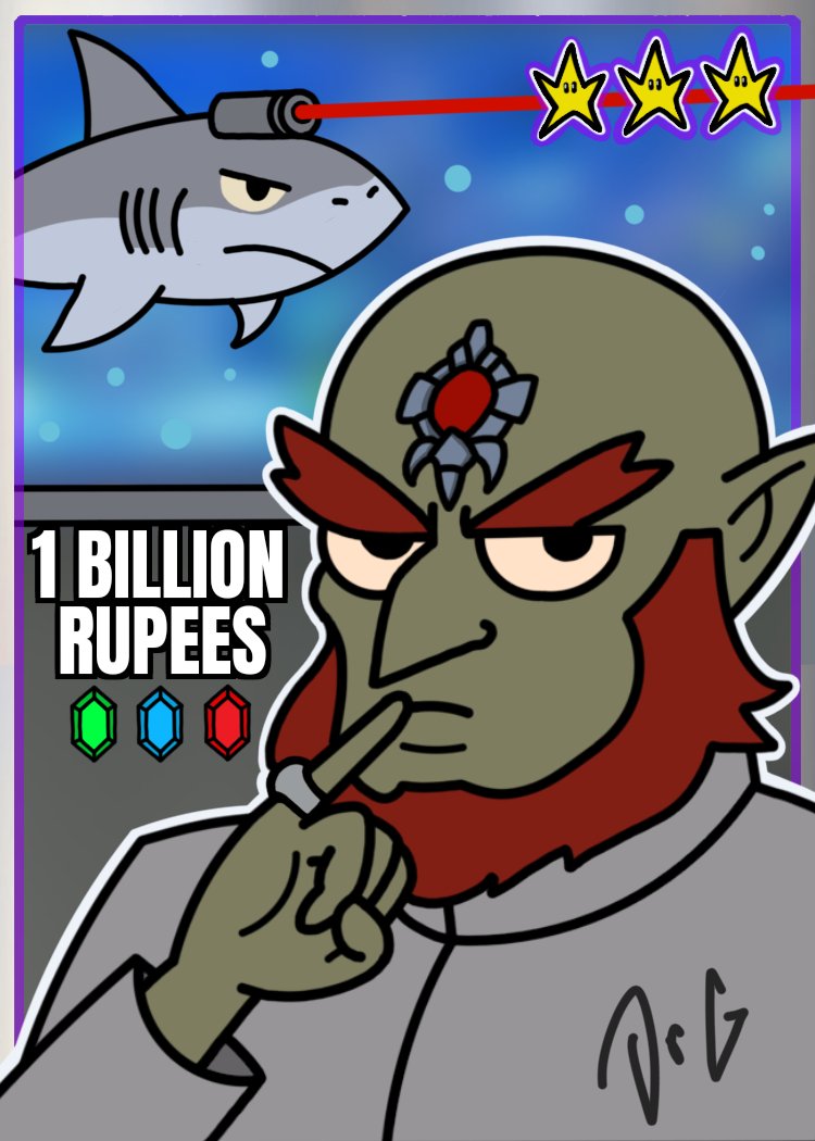 Suffuze's tweet image. What&apos;s that? A new challenger approaching... and there&apos;s sharks with frickin&apos; laser beams!?

Dr. Ganon has entered the battle 🪖