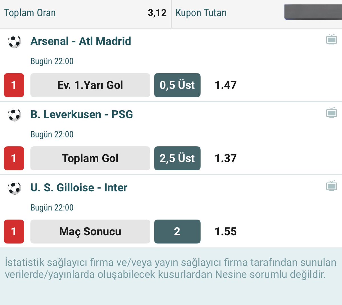 Günün özenle hazırlanmış ideal kombinesi. herkese bol şanslar.