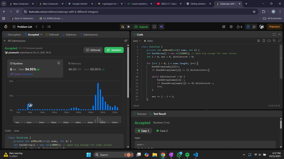 musabshaikh242's tweet image. -solved 4 problems
-maybe too high
#LeetCode #leetcodedaily #leetcodeprogress